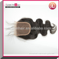 cheap wholesale body wave virgin brazilian hair lace closure three part